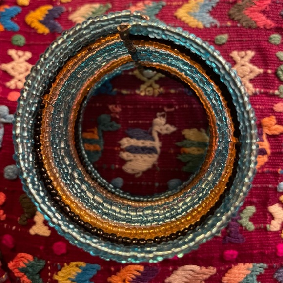 NWOT Fun Extra Wide Beaded Cuff Bracelett - Picture 2 of 3